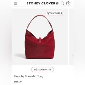 NWOT stoney clover burgundy slouchy shoulder bag